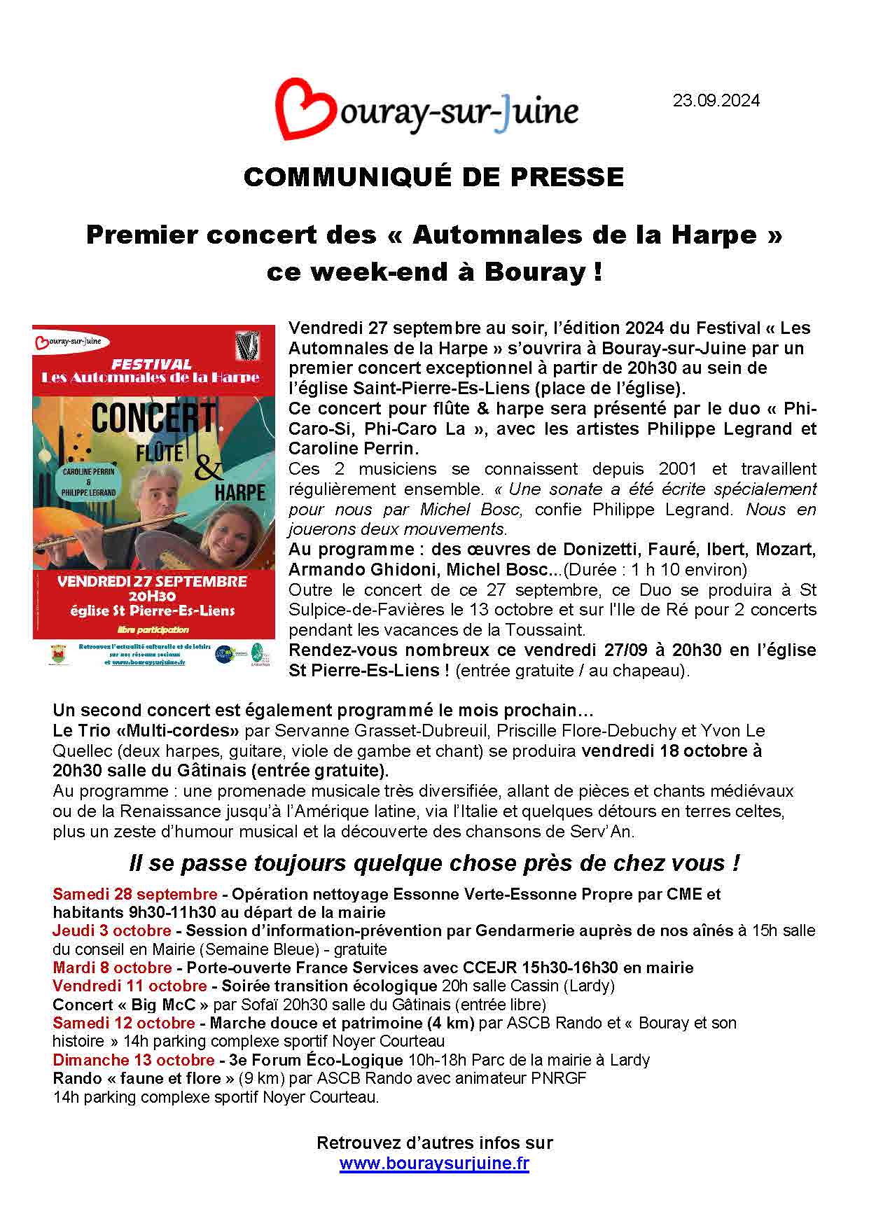20240923 Communiqué de presse Concert Automnales Harpe 2024